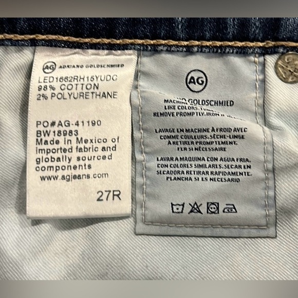 AG The Jodi Crop high rise slim flare distressed size 27R - Picture 8 of 9